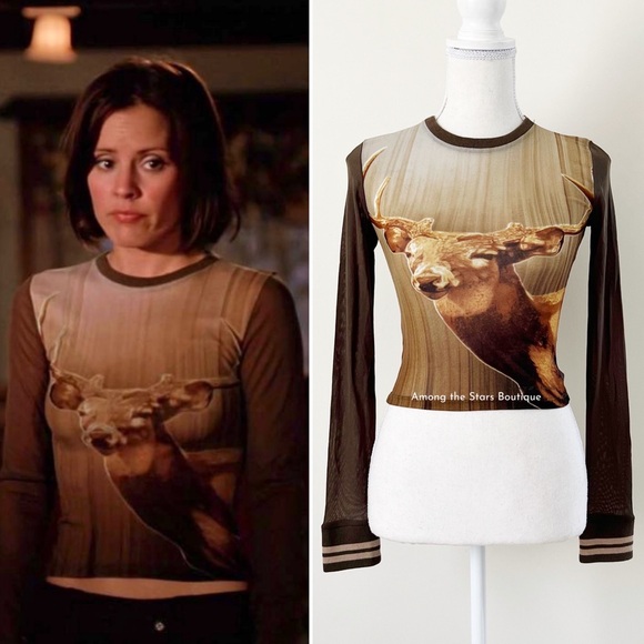 Extremely Rare Y2K Vintage Deer Graphic Top ASO Anya in Buffy The Vampire Slayer